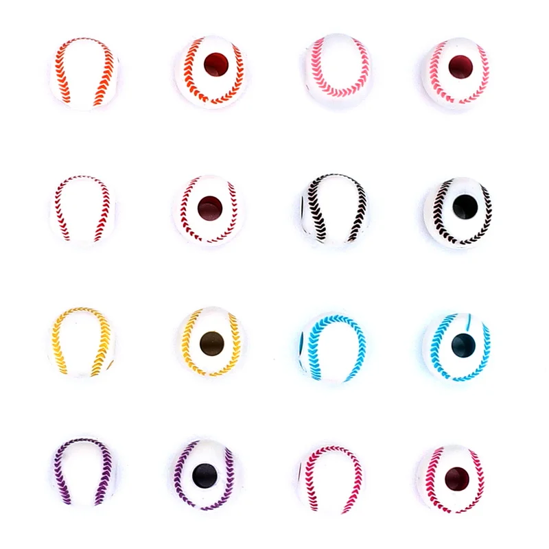 50pcs/lot DIY Jewelry Accessory 12MM Baseball Acrylic Beads Round Shape Mixing Color Bracelet Department Spacer Necklace Making
50pcs/lot DIY Jewelry Accessory 12MM Baseball Acrylic Beads Round Shape Mixing Color Bracelet Department Spacer Necklace Making