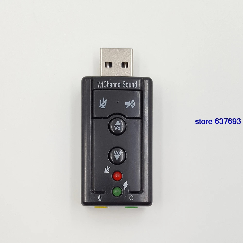 Фото CM108 8738 Extend Virtual USB Sound Card with Control Key Microphone Earphone OutPut Connector 7.1Channel | Электроника