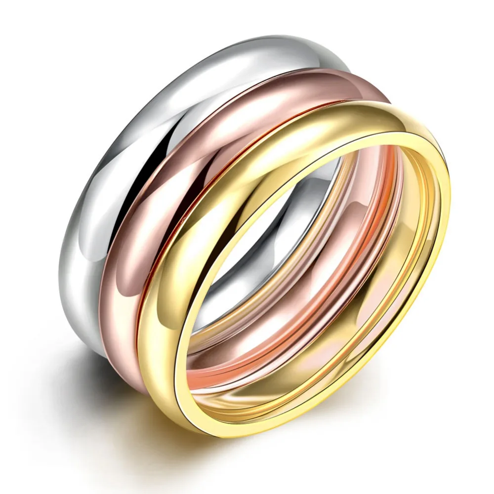 R024 2016 New Top Quality Titanium Fashion exquisite smooth Three Circle color Titanium Steel Women Men's Ring Trendy Wholesale
R024 2016 New Top Quality Titanium Fashion exquisite smooth Three Circle color Titanium Steel Women Men's Ring Trendy Wholesale