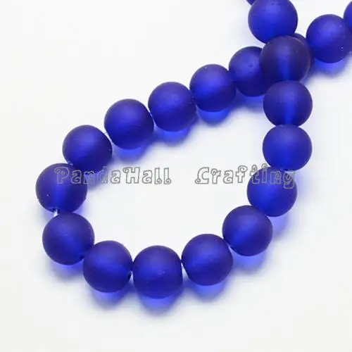 Transparent Glass Bead Strands, Frosted, Round, Blue, 8mm, Hole: 1.3~1.6mm; about 105pcs/strand, 31.4"
Transparent Glass Bead Strands, Frosted, Round, Blue, 8mm, Hole: 1.3~1.6mm; about 105pcs/strand, 31.4"