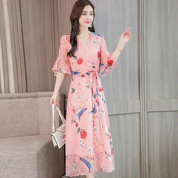 2019 Women party dress Fashion Floral Printed Dress Long Sleeve Dress V Neck Casual Party Dress A-Line Long Dress
2019 Women party dress Fashion Floral Printed Dress Long Sleeve Dress V Neck Casual Party Dress A-Line Long Dress