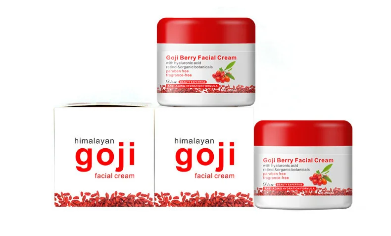 100ML Goji Facial Cream With Hyaluronic Acid Paraben Free Fragrance Free Face Cream Anti-aging Anti Wrinkle Remove Spots 27