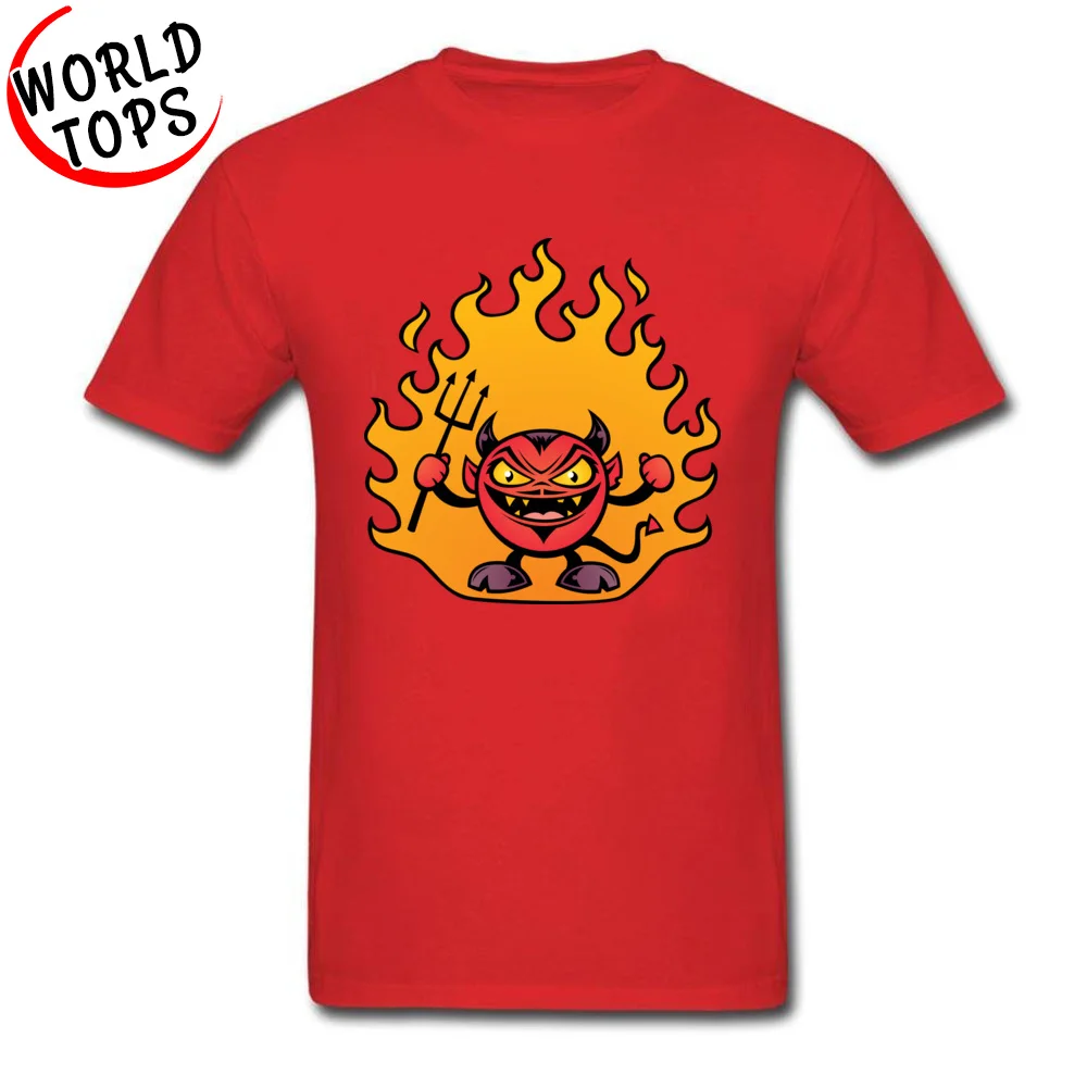 Fat Devil Top T-shirts Print Short Sleeve Funny Crew Neck Cotton T Shirt Design Tops T Shirt for Men Summer Free Shipping Fat Devil red