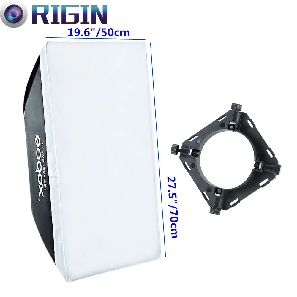 Godox 19.6"x 27.5"/50*70cm Rectangular Photo Studio Softbox MS50*70 with Universal Mount For K-150A/K-180A/300SDI/E250/E300,etc
Godox 19.6"x 27.5"/50*70cm Rectangular Photo Studio Softbox MS50*70 with Universal Mount For K-150A/K-180A/300SDI/E250/E300,etc
