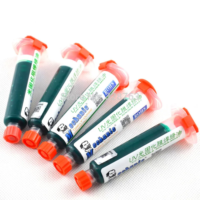 5pcs/set green UV Curable Solder Mask 10CC for PCB Circuit board protect Soldering Paste Flux oil Free shipping
5pcs/set green UV Curable Solder Mask 10CC for PCB Circuit board protect Soldering Paste Flux oil Free shipping