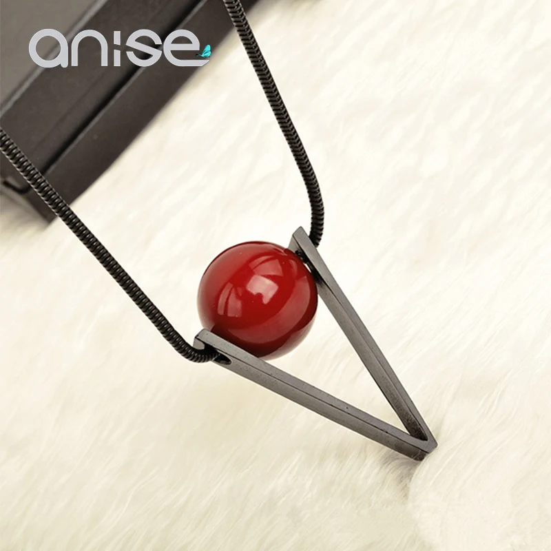 Anise Classic Red Imitation Pearls Ball Sweater Chain Woman Retro Black Triangle Geometric Long Tassel Necklace Female Jewelry
Anise Classic Red Imitation Pearls Ball Sweater Chain Woman Retro Black Triangle Geometric Long Tassel Necklace Female Jewelry