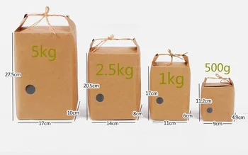 Kraft Paper Rice Bag Stand Gift Bags Food Cookies Walnut Dry Fruit Tea Package Box with Handle wen6697
Kraft Paper Rice Bag Stand Gift Bags Food Cookies Walnut Dry Fruit Tea Package Box with Handle wen6697