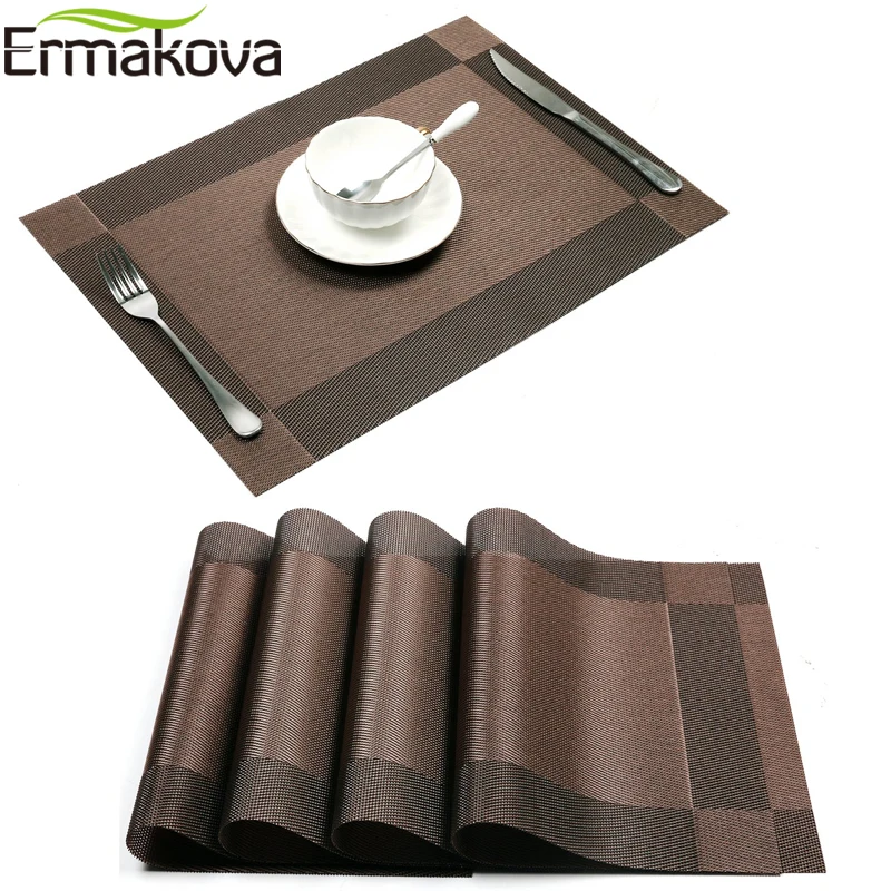 ERMAKOVA Placemat Table Cloth Pad Washable PVC Table Mat Stain-Resistant Dining Disc Bowl Pad Coaster Non-slip PVC Pad
ERMAKOVA Placemat Table Cloth Pad Washable PVC Table Mat Stain-Resistant Dining Disc Bowl Pad Coaster Non-slip PVC Pad