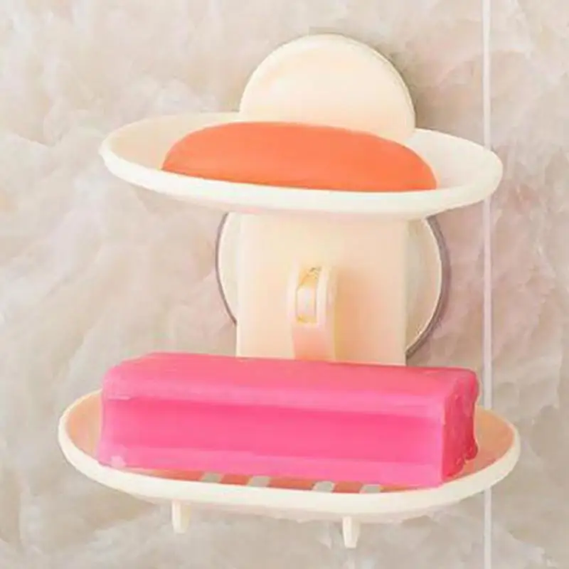 New Arrival Bathroom Soap Boxes Double Layers Strong Sucker Soapbox Soap Draining Holder Soap Dish
New Arrival Bathroom Soap Boxes Double Layers Strong Sucker Soapbox Soap Draining Holder Soap Dish