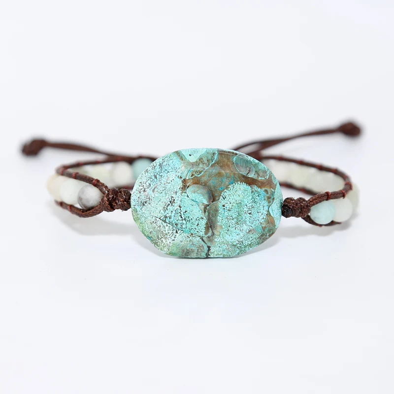 New arrive Natural Stones cut Ocean-jaspers Charm Wrap Bracelet Handmade amazon stone beads Boho Bracelet Women Bracelet
New arrive Natural Stones cut Ocean-jaspers Charm Wrap Bracelet Handmade amazon stone beads Boho Bracelet Women Bracelet