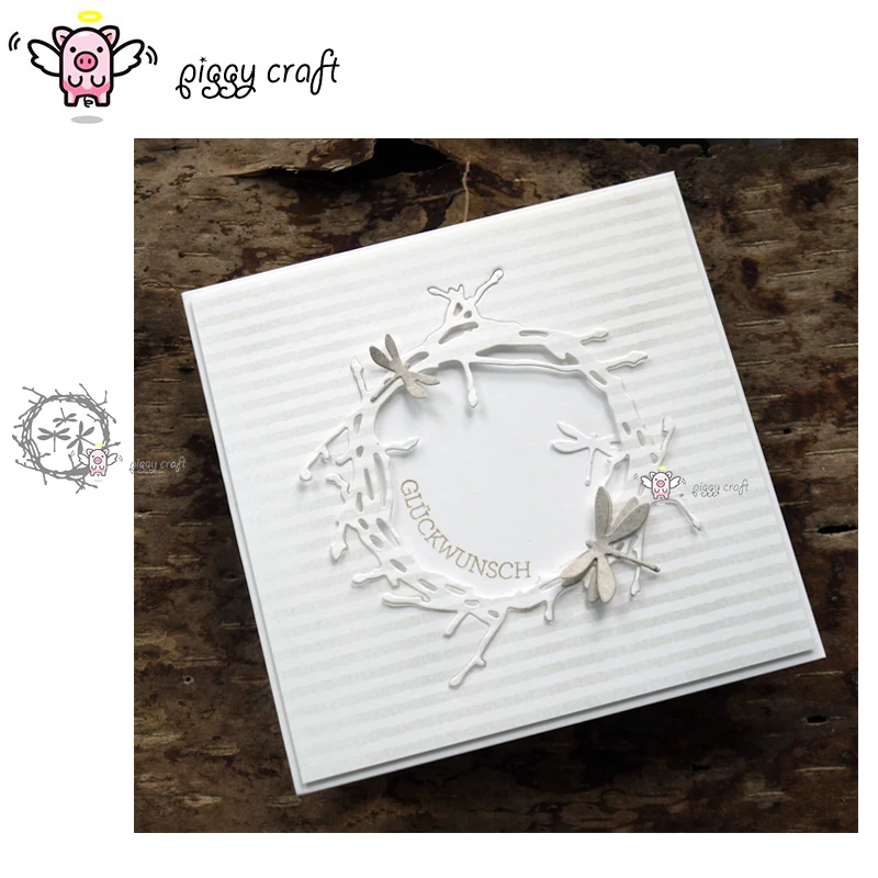 Piggy Craft metal cutting dies cut die mold Dragonfly grass ring Scrapbooking Album Embossing Paper Cards Making Crafts Die
Piggy Craft metal cutting dies cut die mold Dragonfly grass ring Scrapbooking Album Embossing Paper Cards Making Crafts Die