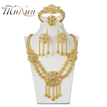MUKUN 2018 High quality African Jewelry suit fashion female wedding jewelry gold accessories jewelry necklace earring jewellery
MUKUN 2018 High quality African Jewelry suit fashion female wedding jewelry gold accessories jewelry necklace earring jewellery