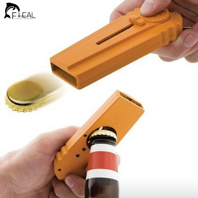 FHEAL New Bottle Opener Cap Launcher Cap Shooting Fly Flying Bar Kitchen Orange Beer Opening Launcher with Keychain Key Ring
FHEAL New Bottle Opener Cap Launcher Cap Shooting Fly Flying Bar Kitchen Orange Beer Opening Launcher with Keychain Key Ring