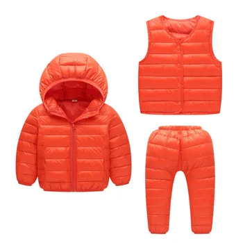2020 Children Winter Warm Down Jackets Boy Clothing Sets Girls Boys Down Suit 3 pcs Jackets Pants Vest Jacket 3 To 7 Years old
2020 Children Winter Warm Down Jackets Boy Clothing Sets Girls Boys Down Suit 3 pcs Jackets Pants Vest Jacket 3 To 7 Years old