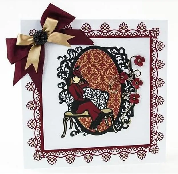 Ufurty Handcraft Metal Cutting Dies "Elegant Lady is resting" Embossing Die Stencil for DIY Scrapbooking Album Card Decorative
Ufurty Handcraft Metal Cutting Dies "Elegant Lady is resting" Embossing Die Stencil for DIY Scrapbooking Album Card Decorative