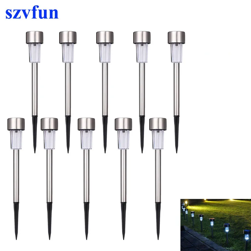 Szvfun Led Солнечный свет на открытом воздухе RGB/теплый белый Спайк luz солнечные