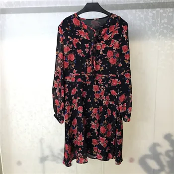 Women Dress Elegant Long Sleeve Dresses Autumn Casual Floral Printed Dress Female Vestidos
Women Dress Elegant Long Sleeve Dresses Autumn Casual Floral Printed Dress Female Vestidos