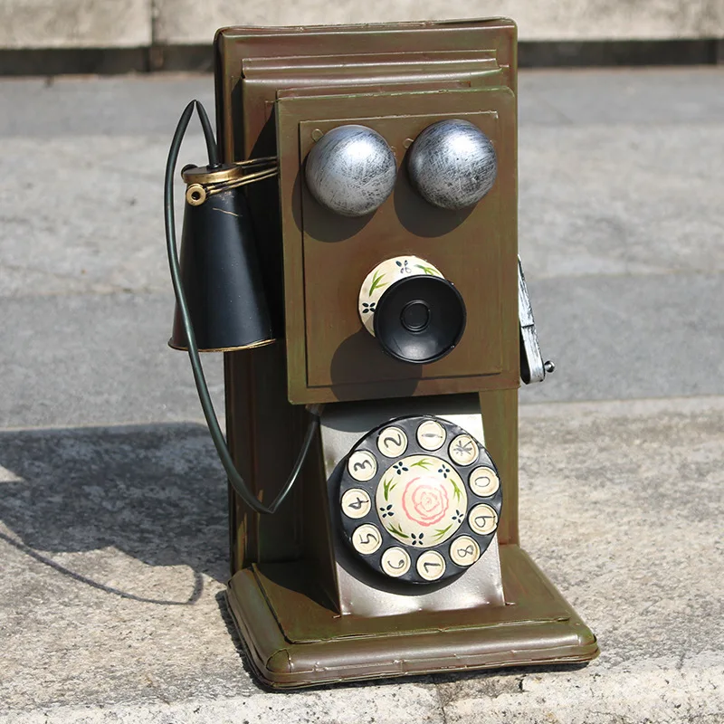 Ретро телефонная модель фотографический реквизит винтажная Статуэтка античное