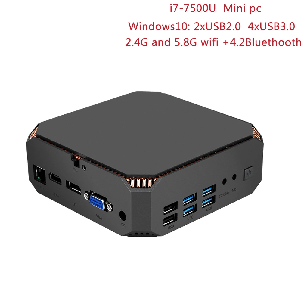 CK2 MINI PC Windows 10 Pocket i7-7500U mini pc i7 Computer licenced Intel Atom 4K BT4.2 and 2.4G 5G WiFi RJ45 1000M LAN minipc
CK2 MINI PC Windows 10 Pocket i7-7500U mini pc i7 Computer licenced Intel Atom 4K BT4.2 and 2.4G 5G WiFi RJ45 1000M LAN minipc