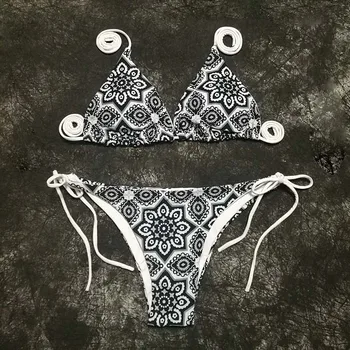 Sexy Print Bikini Leopard Bikini Set Woman Thong Swimsuit Floral Push-up Roped Bandage Triangle Beach Swimming Wears
Sexy Print Bikini Leopard Bikini Set Woman Thong Swimsuit Floral Push-up Roped Bandage Triangle Beach Swimming Wears