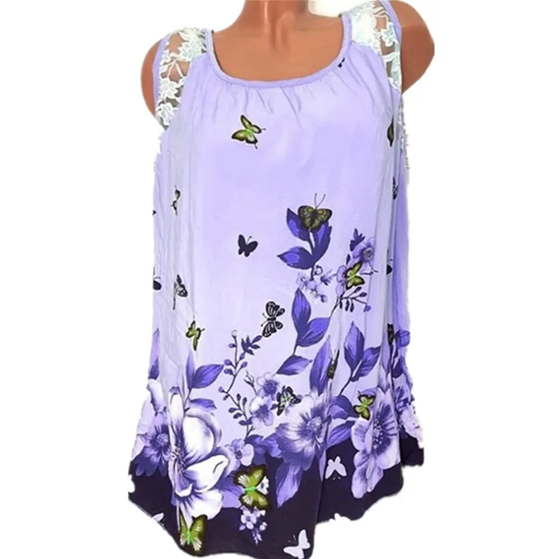 2019 Summer Sleeveless Casual Big Size Women T-Shirts O-Neck Floral Print Loose Tops Tees Female Partchwork Large Size T-Shirt
2019 Summer Sleeveless Casual Big Size Women T-Shirts O-Neck Floral Print Loose Tops Tees Female Partchwork Large Size T-Shirt