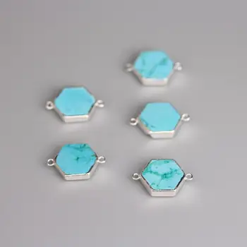 5pcs/lot,Silver Plated Hexagon Slab Connectors,Raw Turquoises Pendants,Blue Howlite Slice Nugget Charms Necklace Jewelry
5pcs/lot,Silver Plated Hexagon Slab Connectors,Raw Turquoises Pendants,Blue Howlite Slice Nugget Charms Necklace Jewelry