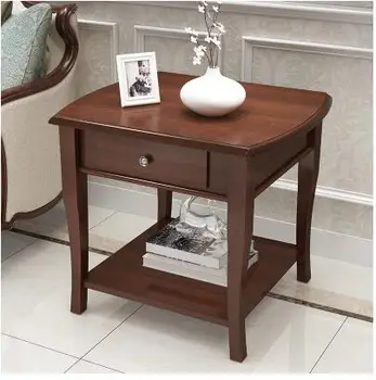 American solid wood sofa side table simple living room small coffee table telephone table.
American solid wood sofa side table simple living room small coffee table telephone table.