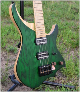 NK Headless Electric Guitar style Model Green Color Flame maple Neck in stock Guitar free shipping 
NK Headless Electric Guitar style Model Green Color Flame maple Neck in stock Guitar free shipping