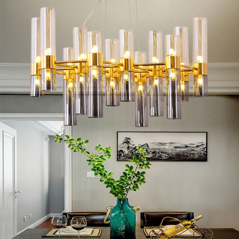 Nordic Creative Bamboom G4 Led Chandelier Plate Gray Glass Lampshades Pendant Chandelier Luminaria Lustre Chandelier Lighting
Nordic Creative Bamboom G4 Led Chandelier Plate Gray Glass Lampshades Pendant Chandelier Luminaria Lustre Chandelier Lighting