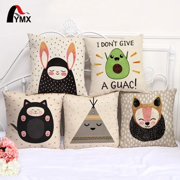 18'' Personality Cute Cartoon Cushion Cover Cotton Linen Pillow Cushion Cover Home Sofa Decorative Pillowcase Household Products
18'' Personality Cute Cartoon Cushion Cover Cotton Linen Pillow Cushion Cover Home Sofa Decorative Pillowcase Household Products