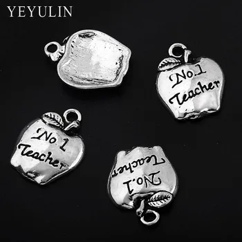 13*17mm Trendy Alloy Engraved NO 1 Teacher Apple Pendant Charms For Teachers' Day Jewelry Gift 20pcs
13*17mm Trendy Alloy Engraved NO 1 Teacher Apple Pendant Charms For Teachers' Day Jewelry Gift 20pcs