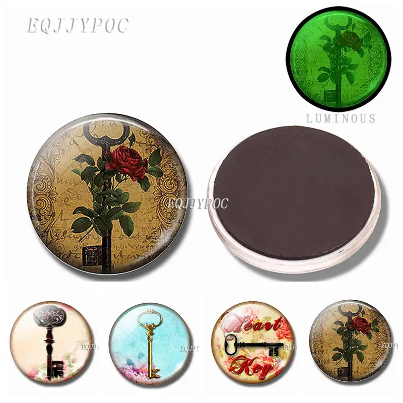 Vintage Keys and Roses 30 MM Magnet Fridge Notes Luminous Refrigerator Magnets Glass Magnetic Stickers for Fridge Home Decor
Vintage Keys and Roses 30 MM Magnet Fridge Notes Luminous Refrigerator Magnets Glass Magnetic Stickers for Fridge Home Decor