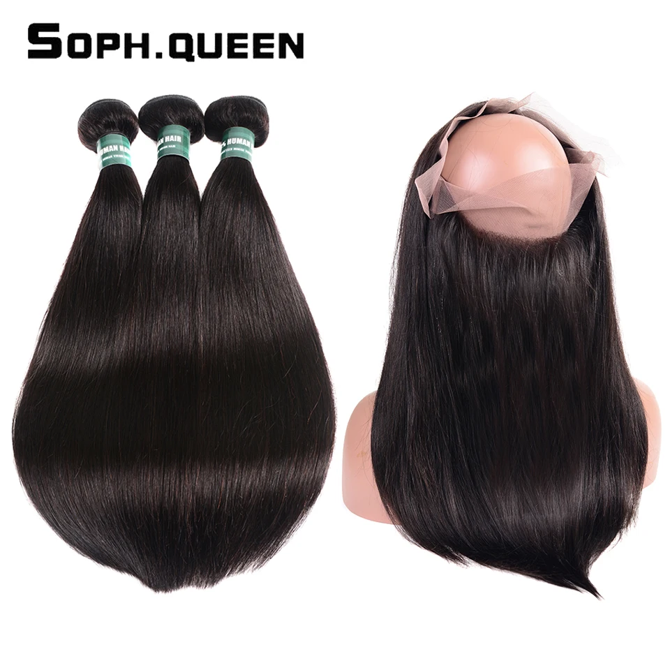 Soph Queen Hair Indian Straight Hair Bundles With Closure Human Hair Bundles With 360 Lace Frontal Closure Remy Hair Extensions
Soph Queen Hair Indian Straight Hair Bundles With Closure Human Hair Bundles With 360 Lace Frontal Closure Remy Hair Extensions