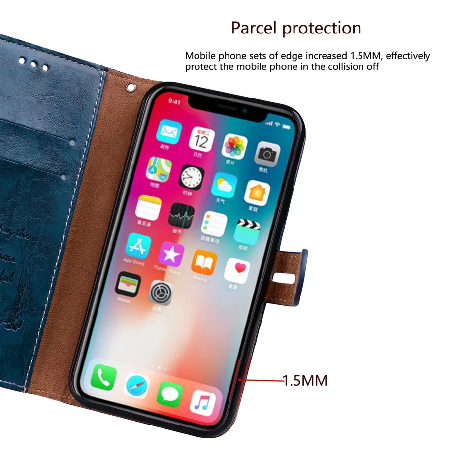 MOUSEMI For iPhone 7 Case Leather Flip Wallet Cover For iPhone 6 6S 5 5S SE 7 8 Plus X XS MAX XR Luxury Phone Cases For iPhone 7 (5)