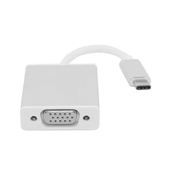 

Jimier USB-C USB 3.1 Type C to VGA 1080P HDTV Adapter Cable with Silver Aluminium Case for 2015 New 12 Inch Mac book