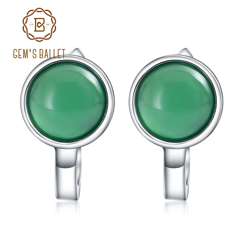 Gem's Ballet Natural Green Agate Gemstone Earrings 925 Sterling Silver Clip Earrings For Women Fine Jewelry Bijoux Brincos
Gem's Ballet Natural Green Agate Gemstone Earrings 925 Sterling Silver Clip Earrings For Women Fine Jewelry Bijoux Brincos