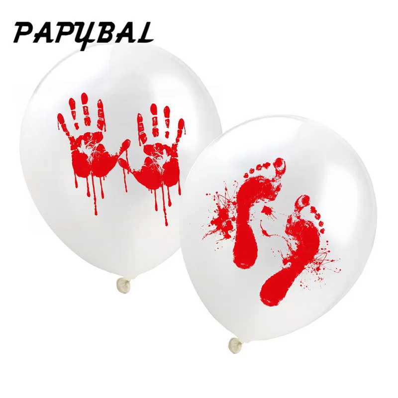 PAPYBAL 12 Inch Printed Latex Balloons Halloween Foot Hand Blood Baloon Halloween Party Decorations Ballon Event Party Supplies
PAPYBAL 12 Inch Printed Latex Balloons Halloween Foot Hand Blood Baloon Halloween Party Decorations Ballon Event Party Supplies
