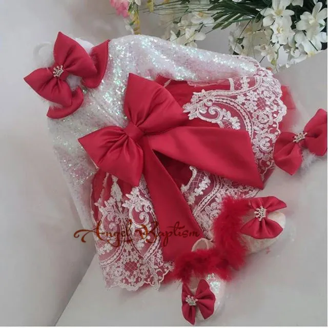 Sparkly white bling sequins baby birthday dress long sleeves lace appliques red ball gown girl Christmas toddler pageant outfits
Sparkly white bling sequins baby birthday dress long sleeves lace appliques red ball gown girl Christmas toddler pageant outfits