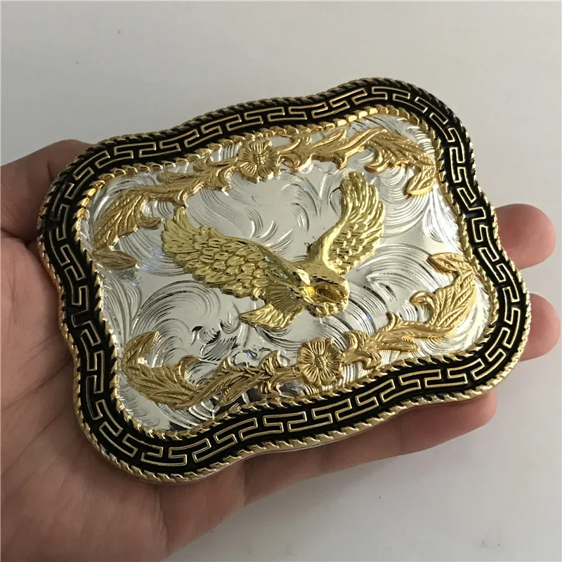 Retail Western Cowboy Belt Buckle High Quality Gold Pattern Eagle Metal Buckles for men Belt accessories Fit 4cm Wide Belt
Retail Western Cowboy Belt Buckle High Quality Gold Pattern Eagle Metal Buckles for men Belt accessories Fit 4cm Wide Belt