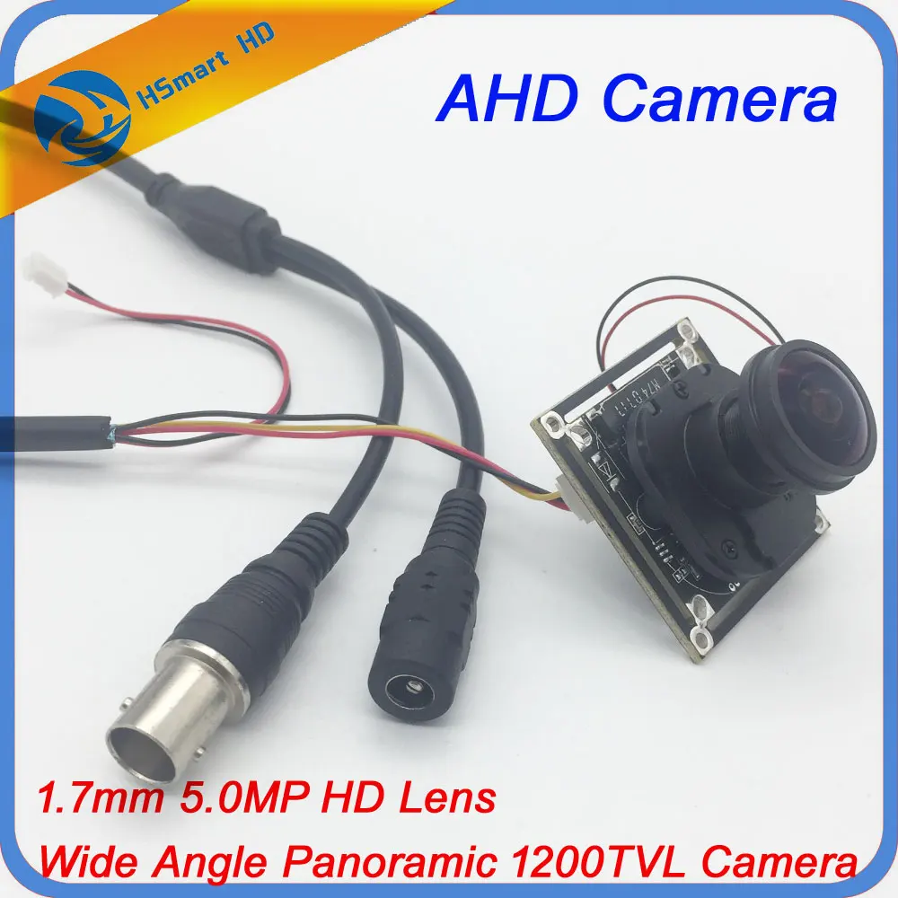 

5Megapixel 1.7mm Fisheye Lens AHD 1200TVL HD CCTV COMS IR-CUT Camera M12 Mount 1/2.5" F2.0 Wide Angle Panoramic PCB CAMERAS