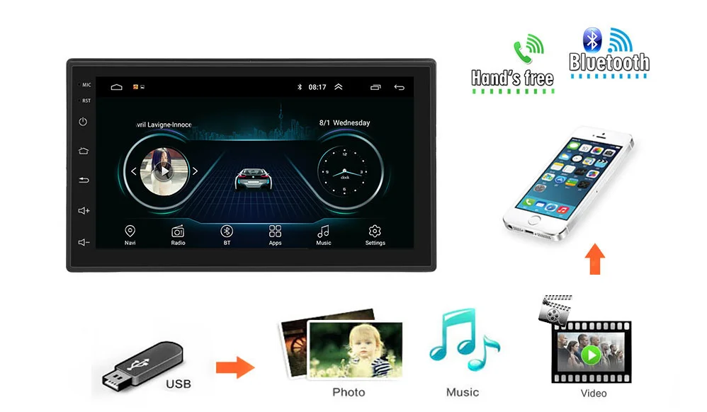 Perfect Android 8.1Car Radio For Hyundai IX35 2010 Car GPS Multimedia Navigation Player With Bluetooth WIFI 5