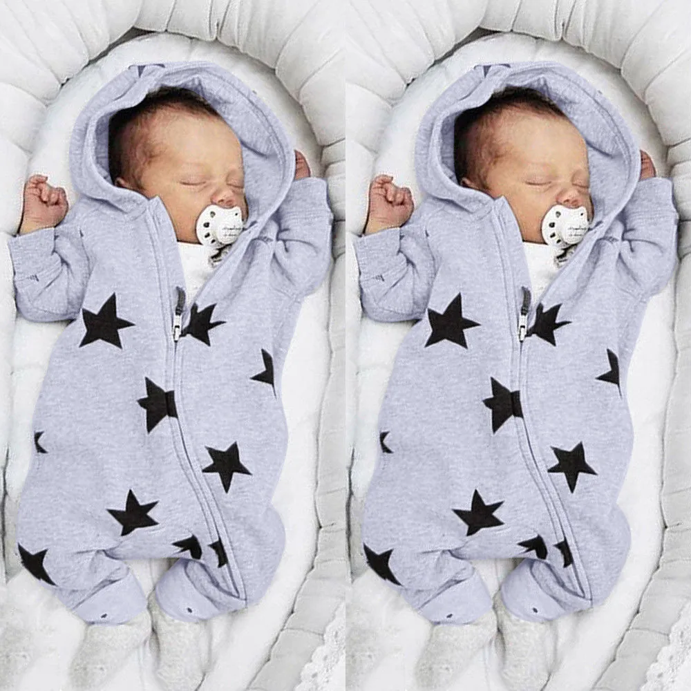 ARLONEET 3-24M newborn Infant Baby long-sleeved star print hooded zipper jumpsuit romper Baby Girls Boys Jumpsuits Outfits CS16
ARLONEET 3-24M newborn Infant Baby long-sleeved star print hooded zipper jumpsuit romper Baby Girls Boys Jumpsuits Outfits CS16