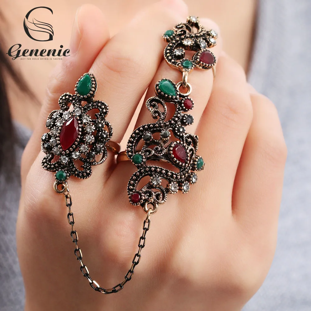 1Pc Genenic New Wedding Turkish Jewelry Antique Hollow Out Flower Adjustable Two Finger Rings Nice Gift Summer Beach
1Pc Genenic New Wedding Turkish Jewelry Antique Hollow Out Flower Adjustable Two Finger Rings Nice Gift Summer Beach