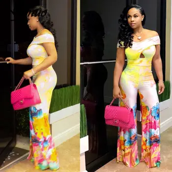 Summer Sexy Off The Shoulder Floral Print Jumpsuit Long Pants Women Elegant Boho Wide Leg Jumpsuits Rompers Female Overalls 2019
Summer Sexy Off The Shoulder Floral Print Jumpsuit Long Pants Women Elegant Boho Wide Leg Jumpsuits Rompers Female Overalls 2019