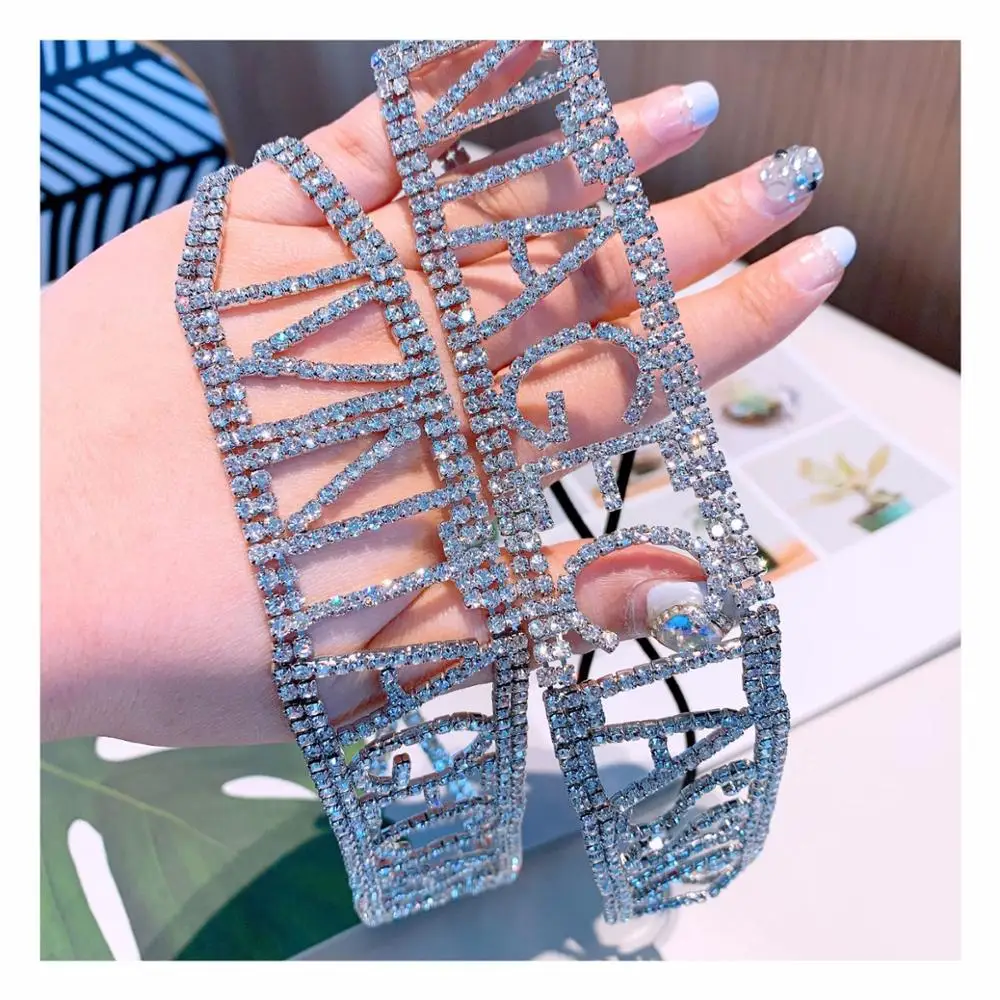 Diamond Letter Chain Headbands For Women Korea Hairbands For Women Crown Flower Hair Accessories High Quality Headband
Diamond Letter Chain Headbands For Women Korea Hairbands For Women Crown Flower Hair Accessories High Quality Headband