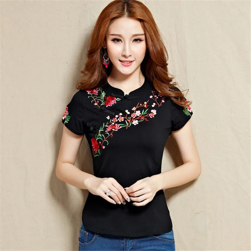 National Style 2019 Summer Embroidery Blouse Women Tops Turtleneck Vintage Shirt Street Slim Blusas Chemise Plus Size M-5XL
National Style 2019 Summer Embroidery Blouse Women Tops Turtleneck Vintage Shirt Street Slim Blusas Chemise Plus Size M-5XL