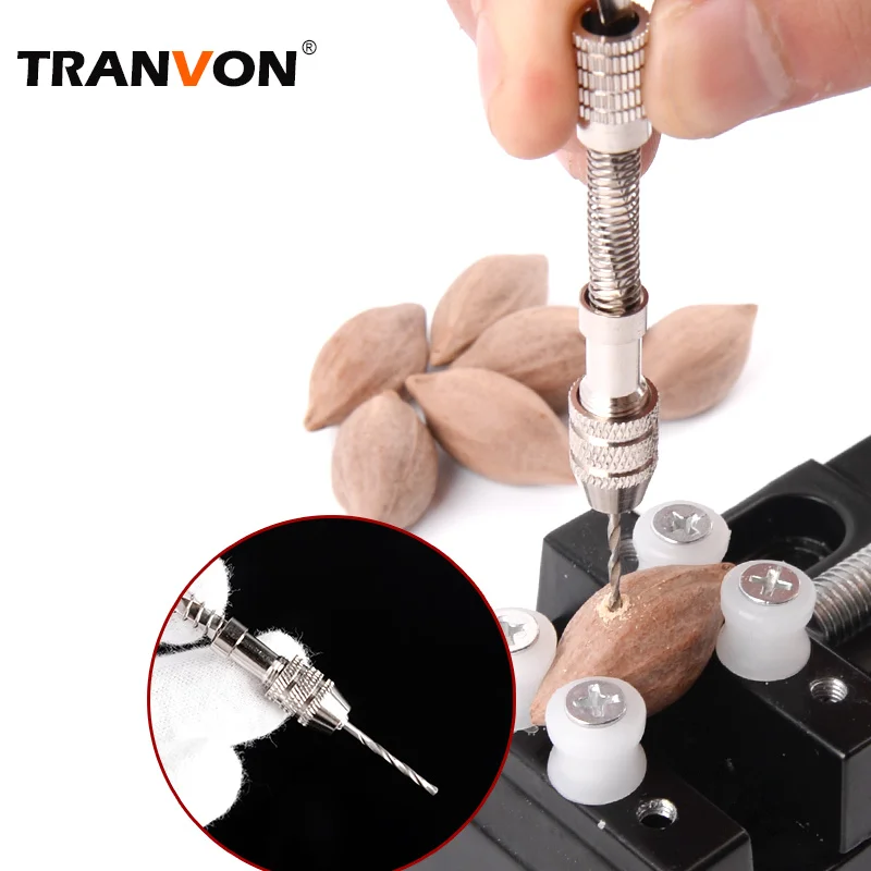 TRANVON Mini Semi-automatic Hand Drill with Parts Box+10pc Twist Drill Bit and collet Chuck Woodworking Drilling Rotary Tools
TRANVON Mini Semi-automatic Hand Drill with Parts Box+10pc Twist Drill Bit and collet Chuck Woodworking Drilling Rotary Tools