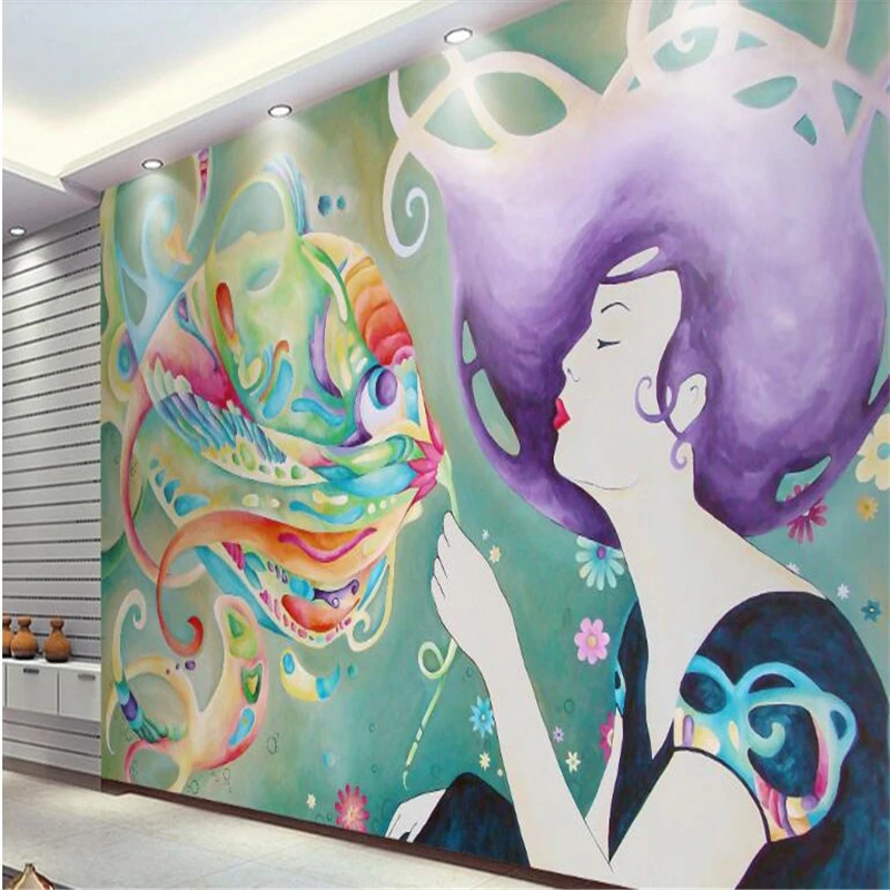 beibehang Custom hand-painted colored abstract beautiful mural wallpaper high-end TV background wall wall papers home decor
beibehang Custom hand-painted colored abstract beautiful mural wallpaper high-end TV background wall wall papers home decor