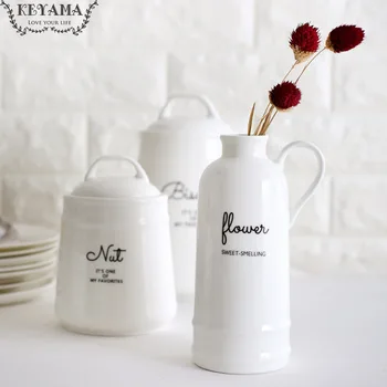 KEYAMA Nordic style 1 Piece White bone ceramic kitchen storage milk fruit juice bottle Creative desktop decorative ceramic vase
KEYAMA Nordic style 1 Piece White bone ceramic kitchen storage milk fruit juice bottle Creative desktop decorative ceramic vase