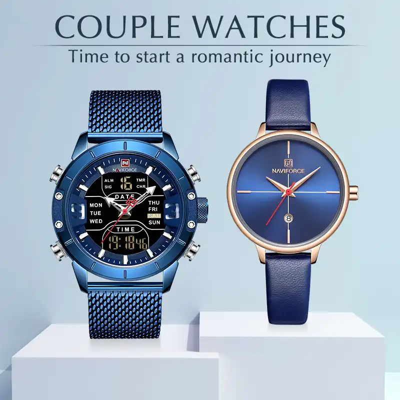 brand mens watches quartz simple men women set watch waterproof